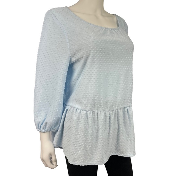 Style & Co Women’s Light Blue Clip‎ Dot Top Size XL - Picture 3 of 8